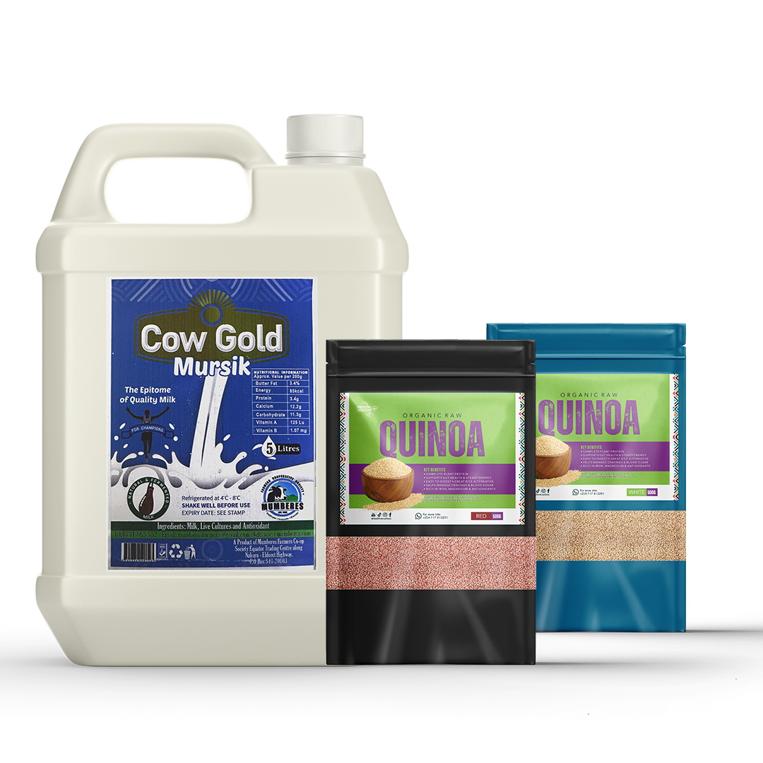 Family Health Pack-5 liter Mursik, 500g white quinoa,  & 500g Red Quinoa